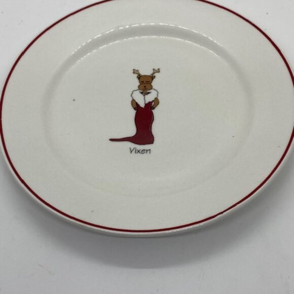 Christmas and Holiday Rainbow Mountain Set of Reindeer Plates Set of 8 - Picture 4 of 8